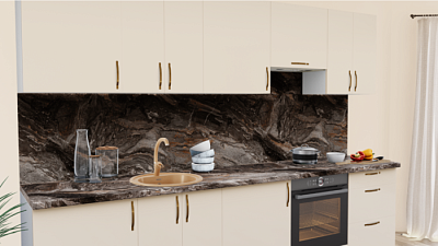 Кухня на заказ Ваниль глянец